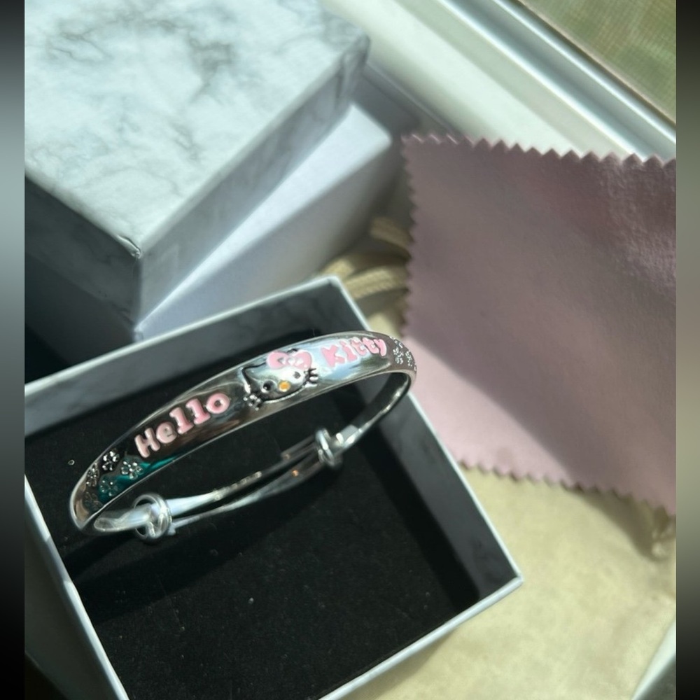 - Hello Kitty Silver Bracelet Adjustable - image 4